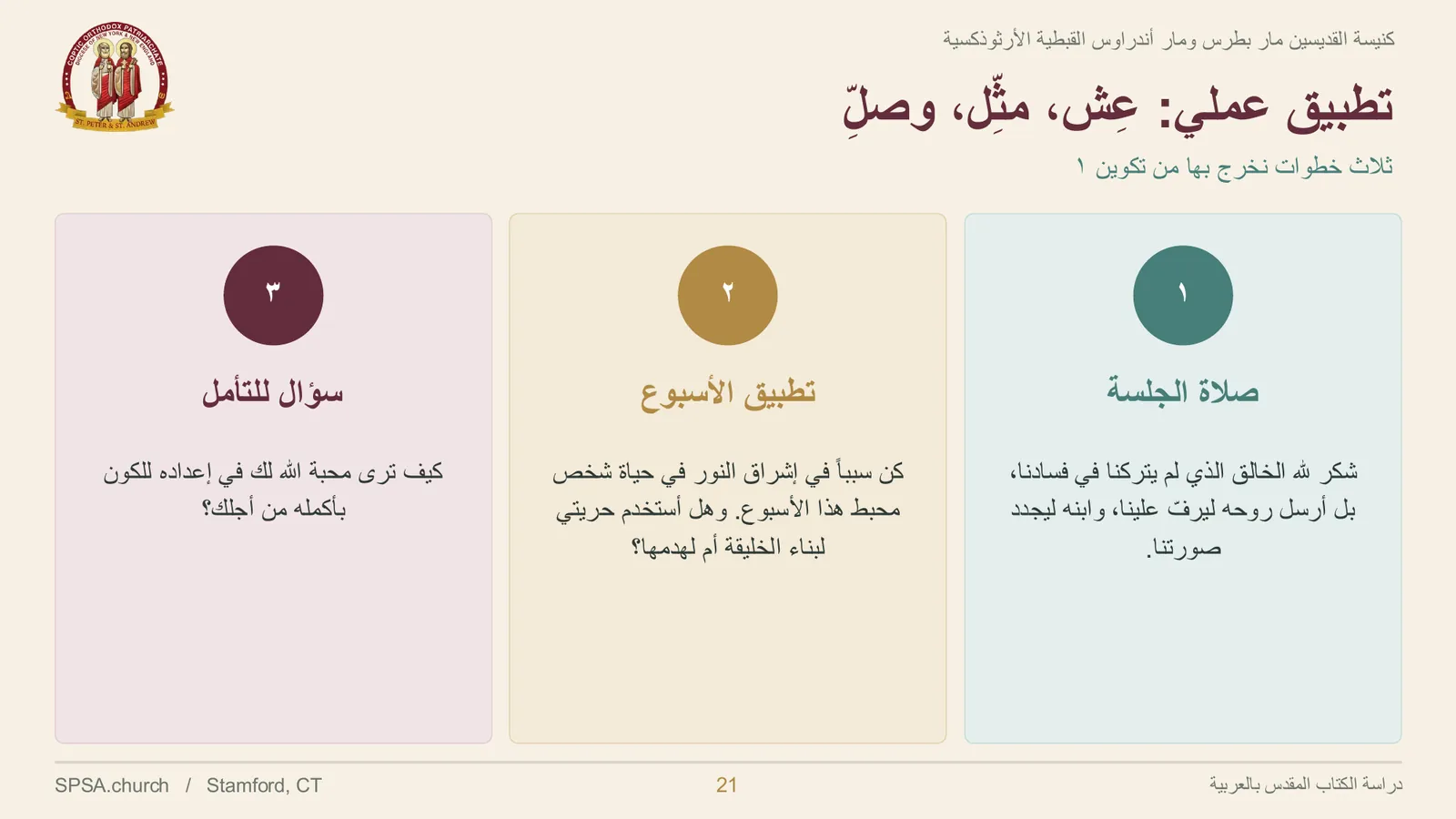 الشريحة ٢١ من ٢٤