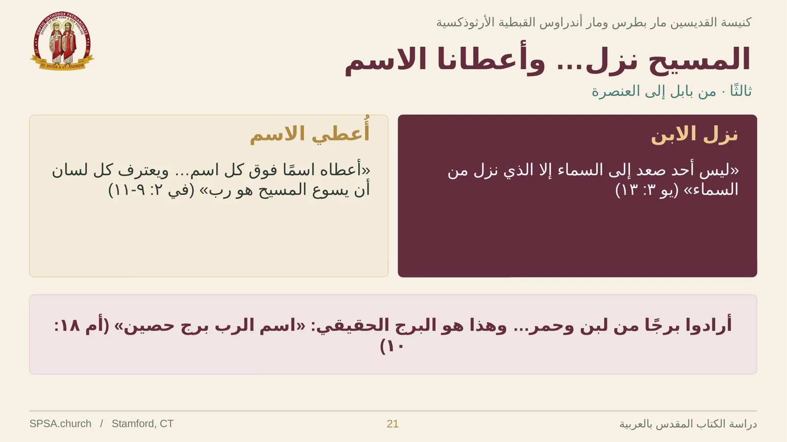 الشريحة ٢١ من ٣٢